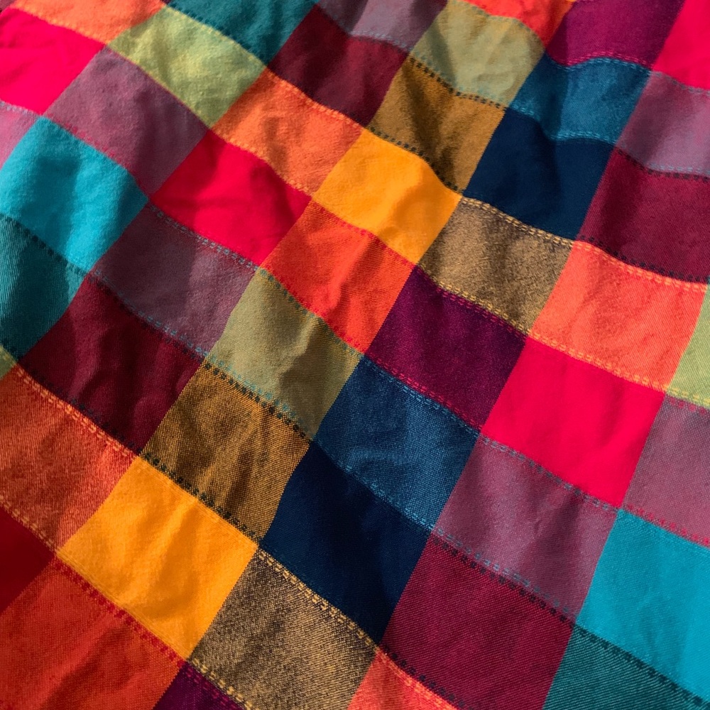 Colorful handwoven blanket from the Bahamas